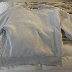 aritzia tna heather cloud grey crewneck sweatshirt